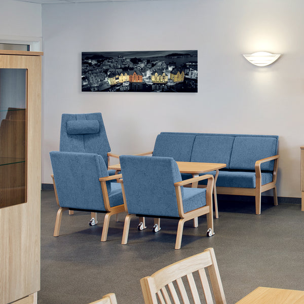 Duun 2-sits m/öppna armstöd