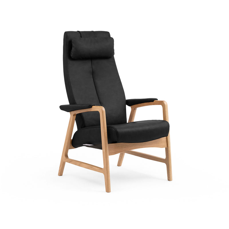 Crew hvilestol m/trinnløs regulering, åpent armlen med armlenepute