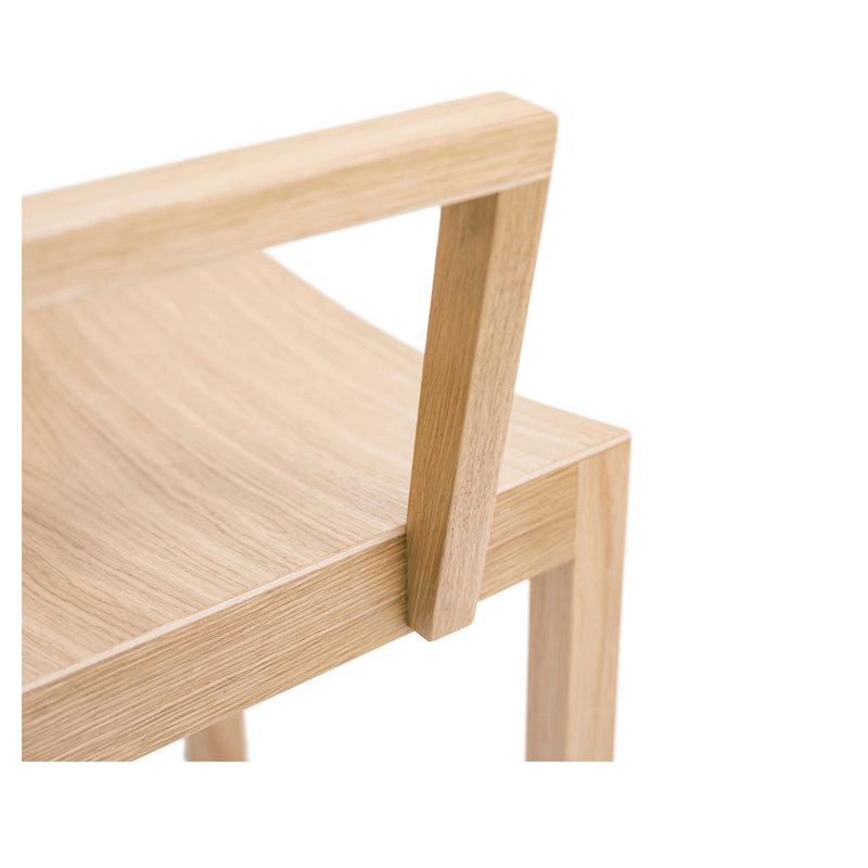 ETS chair veneered, w/armrest