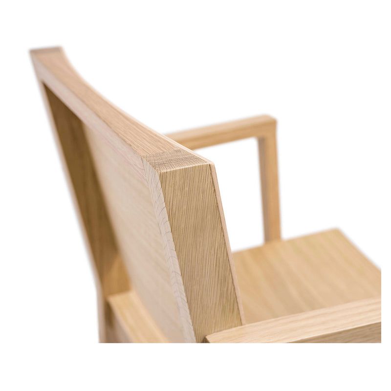 ETS chair veneered, w/armrest