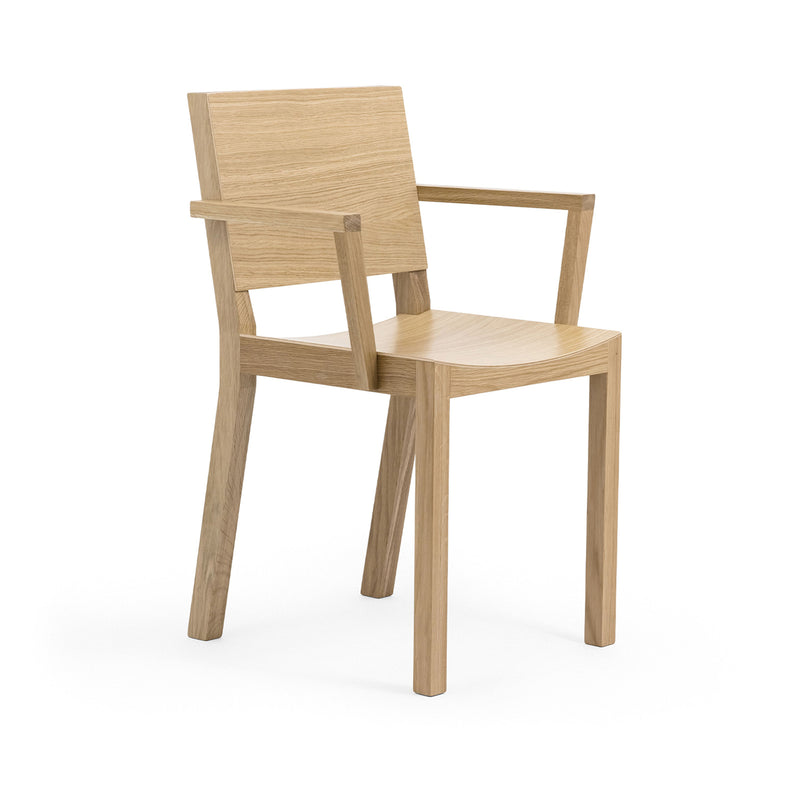 ETS chair veneered, w/armrest