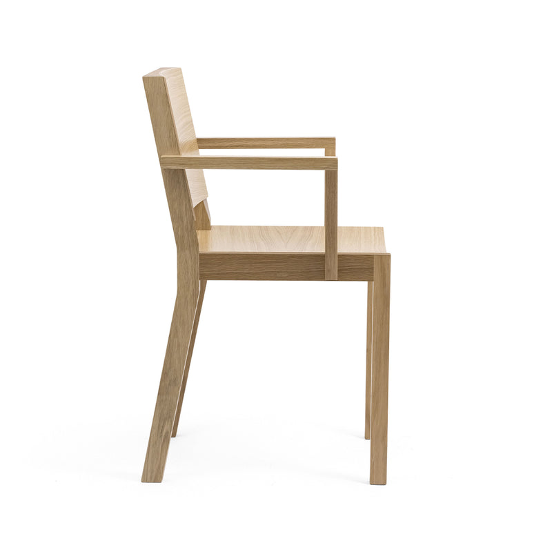 ETS chair veneered, w/armrest