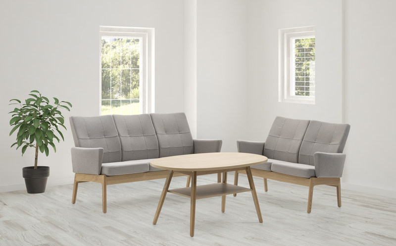 Svan 3-seater w/upholstered armrests