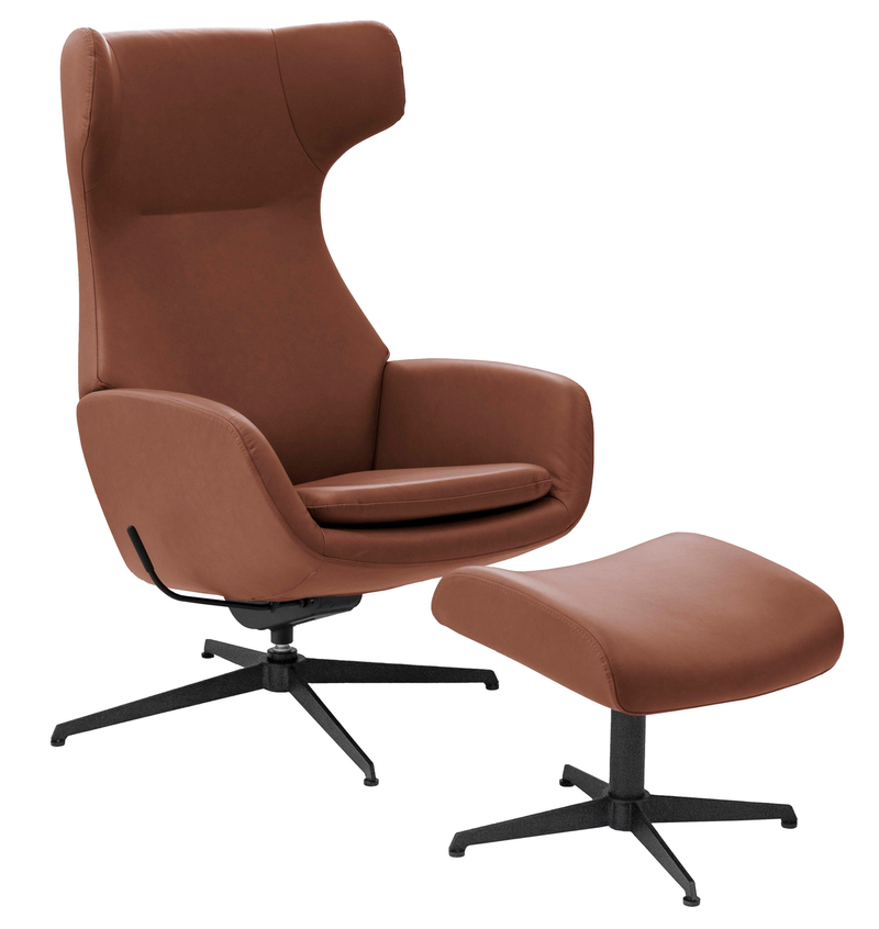 Enya recliner with tilt and stepless adjustment