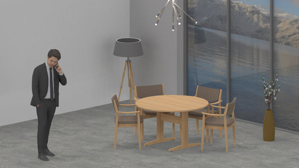 Bo matbord 120x80, justerbar