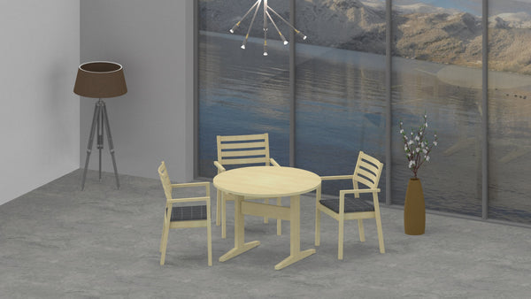 Bo matbord 120x80, justerbar