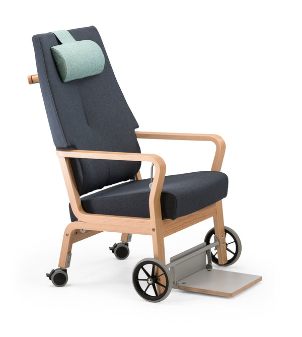 Duun high back chair w/static back, open armrests