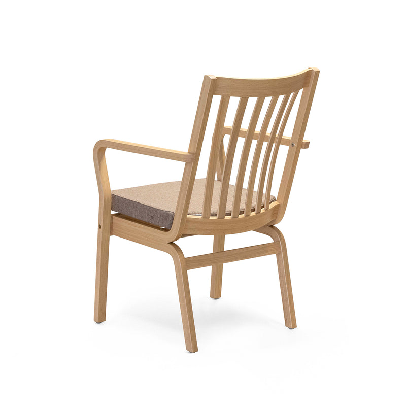 Duun chair w/slats in back, w/armrest