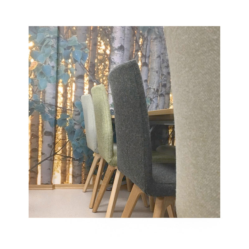 Lake 04 chair wo/armrests, upholstered, wooden legs