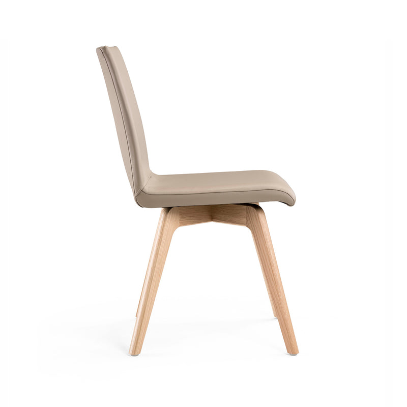 Lake 04 chair wo/armrests, upholstered, wooden legs