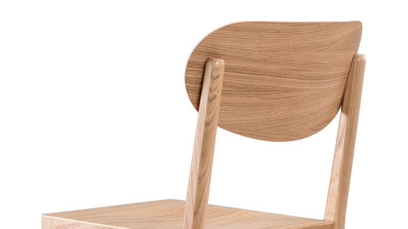 Svea stacking chair w/veneered seat and back, wo/armrest