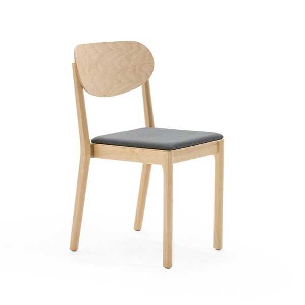 Svea stacking chair w/upholstered seat, wo/armrest