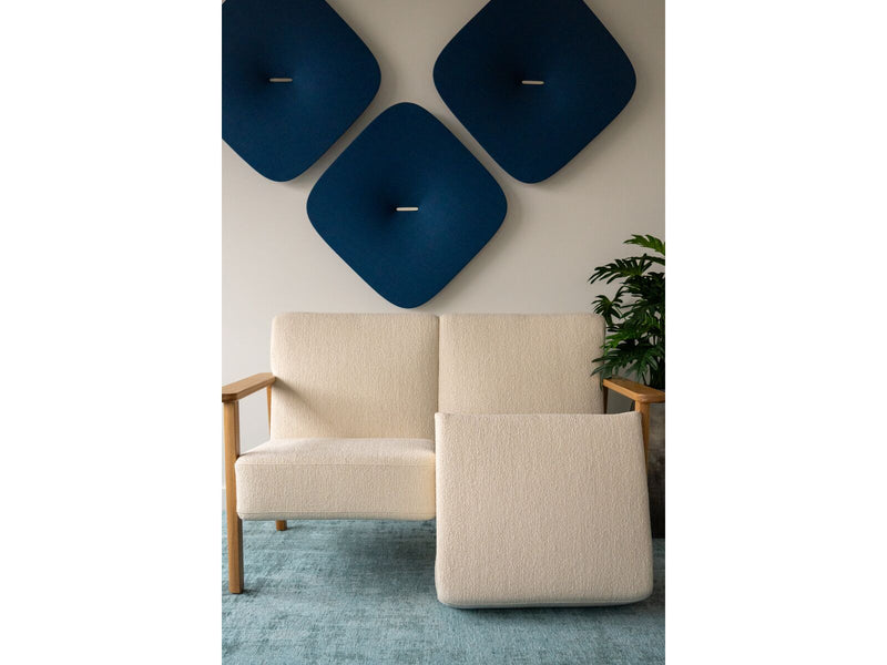 Alba 2-seater w/open armrests