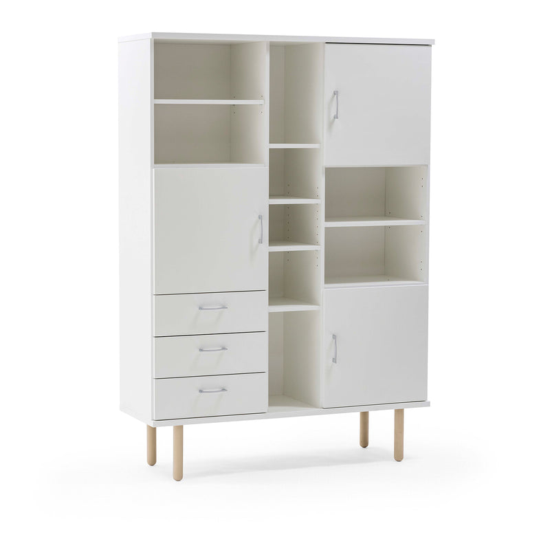 Cube high cabinet 125-3, w/3 doors and 3 drawers