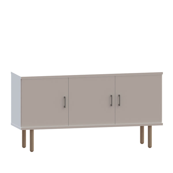 Cube sideboard 150-1, w/3 doors and 3 wooden shelves