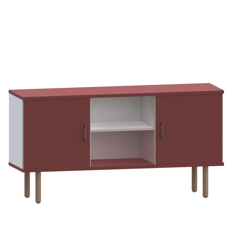 Cube sideboard 150-5, w/2 doors and 3 wooden shelves