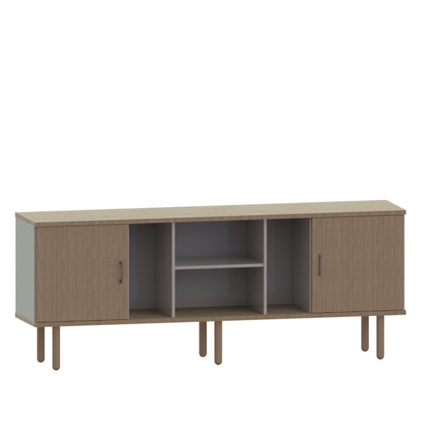 Cube sideboard 200-1, w/2 firm doors and 1 wooden shelf center