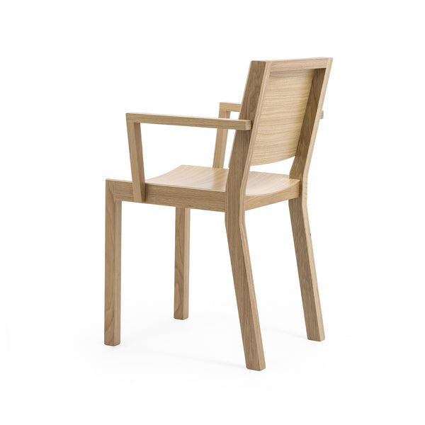 ETS chair veneered, w/armrest