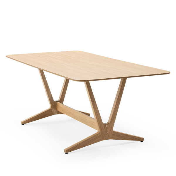 Xenia dining table 140x90, rounded corners, profile edge