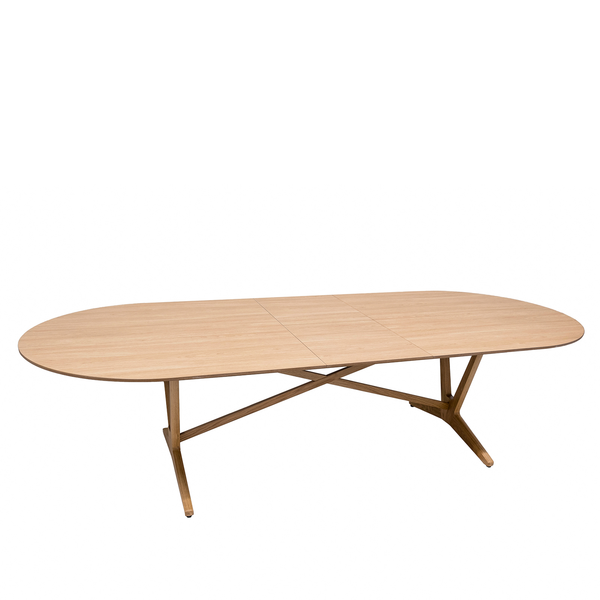 Xenia spisebord uttrekkbart 240x120(290x120), avrundet, profilkant