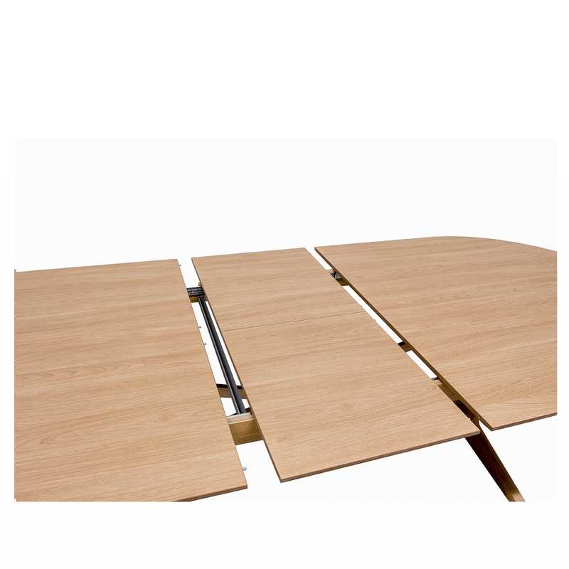 Xenia spisebord uttrekkbart 240x120(290x120), avrundet, profilkant