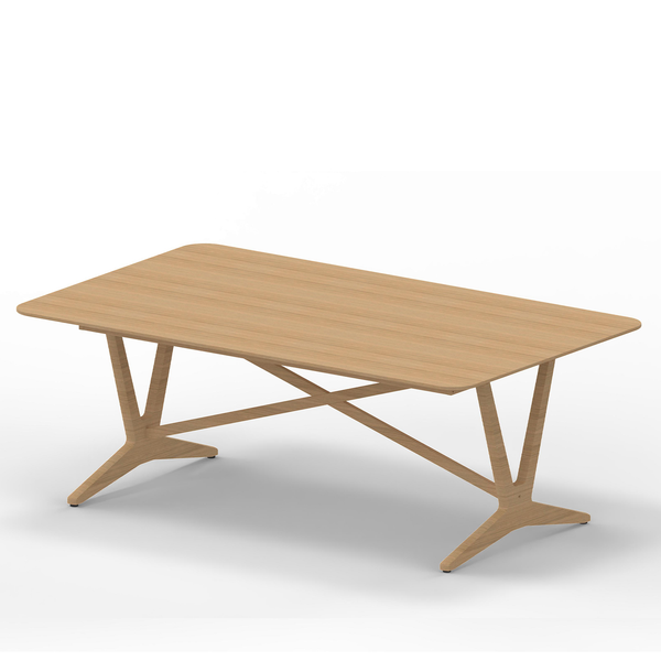Xenia dining table, fixed table top 200x120, profile edge
