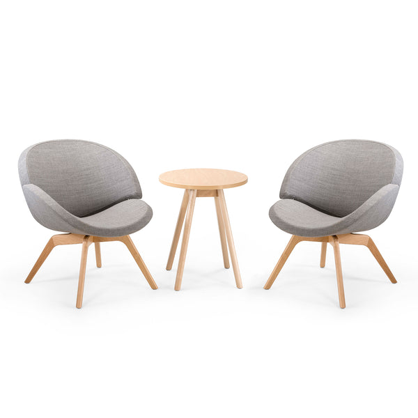 Twin chair w/wooden legs