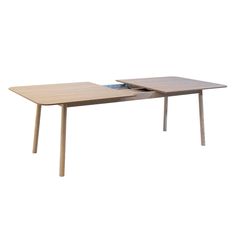 Ark matbord utdragbart 200x100, m/2 iläggsskivor (260x100)