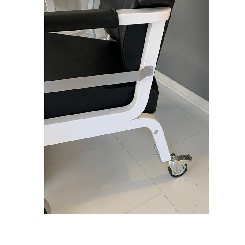 Duun high back chair w/stepless adjustment, open armrest