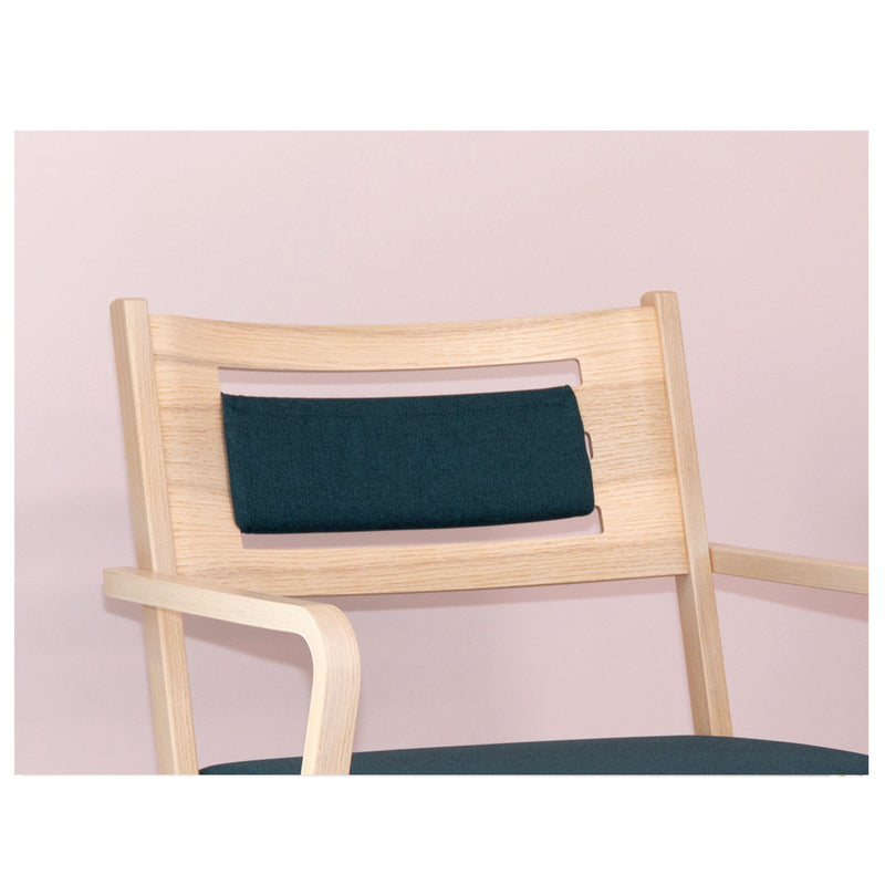 Duun extra bred karmstol avtagbar ryggdyna, liten, 2 spjälor