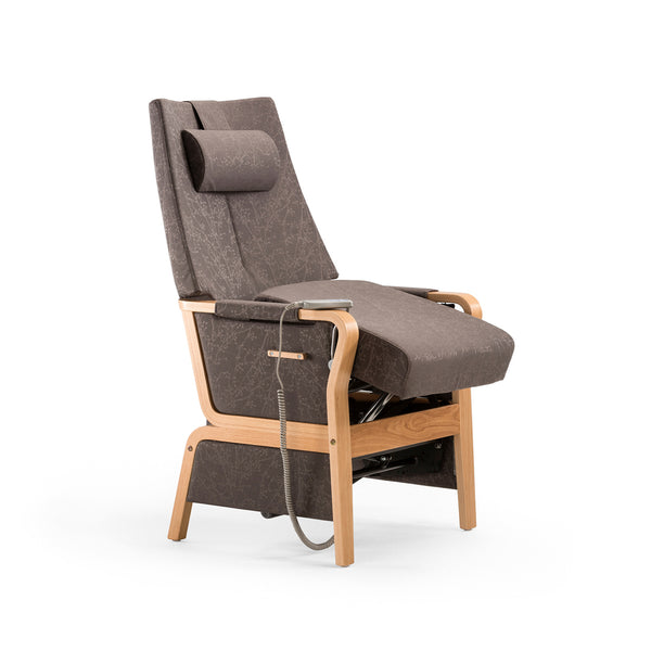 Duun high back chair w/motorized seat, stepless adjustment and armrest filling