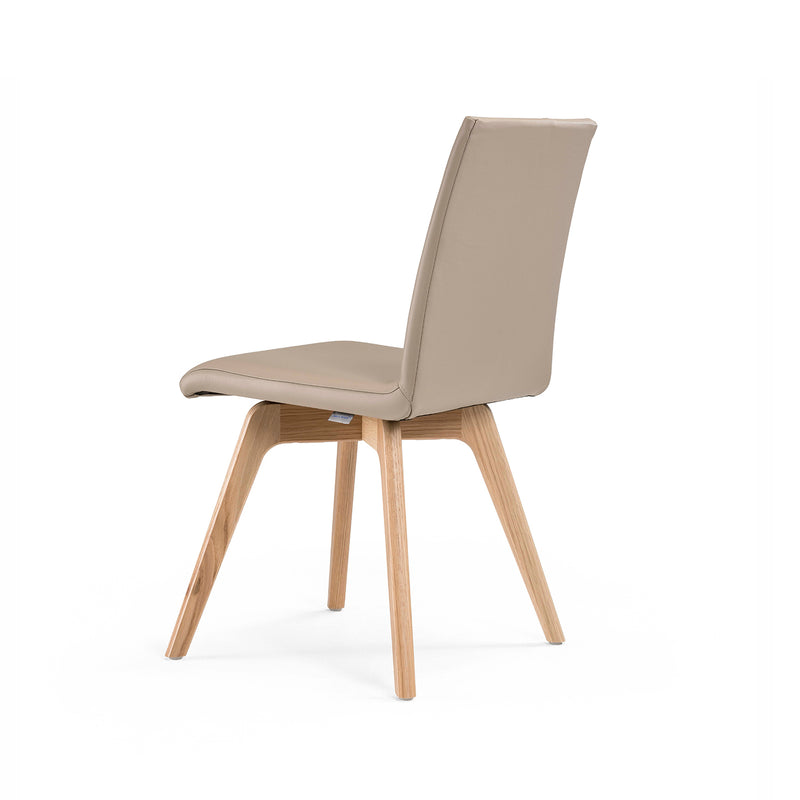 Lake 04 chair wo/armrests, upholstered, wooden legs