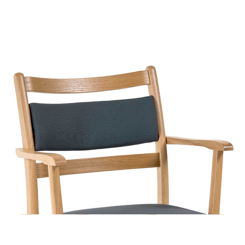 Pan chair removable back cushion, small, 2 slats
