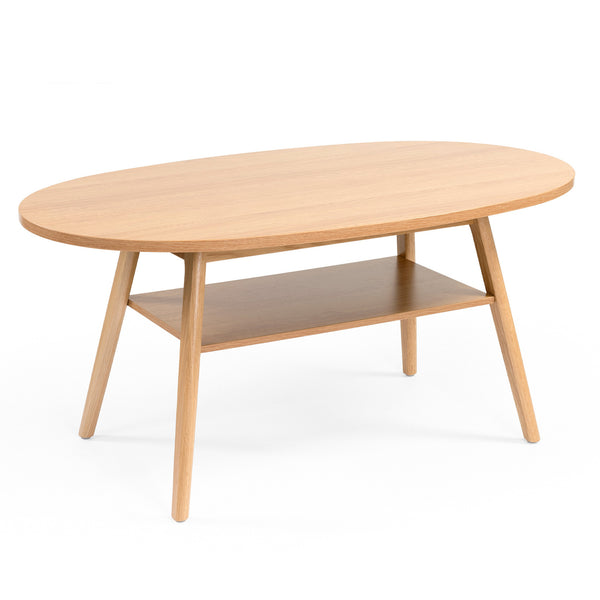Pan coffee table 125x70, w/oval plate