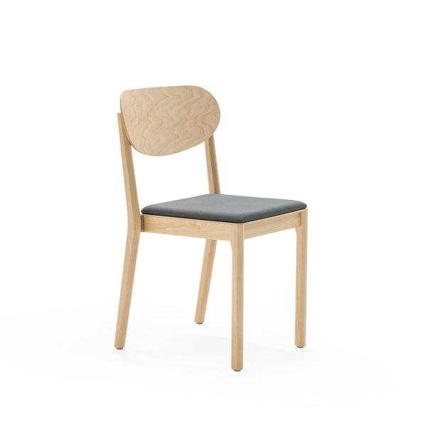 Svea stacking chair w/upholstered seat, wo/armrest